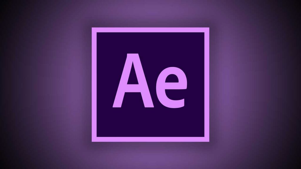 Adobe After effect logo. A for after e for effects